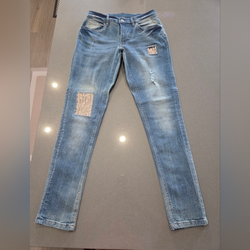 VENUS Light Blue Jeans With Sequins